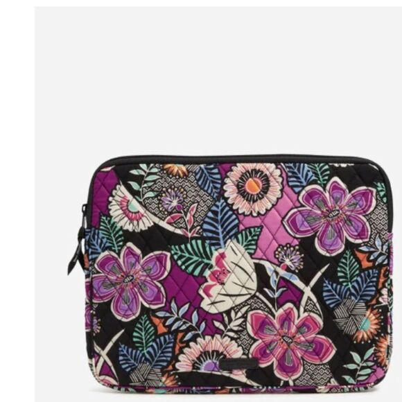 VERA BRADLEY Laptop Sleeve Case Factory Style KAUAI Floral Multicolor NWT $59 - Picture 1 of 10